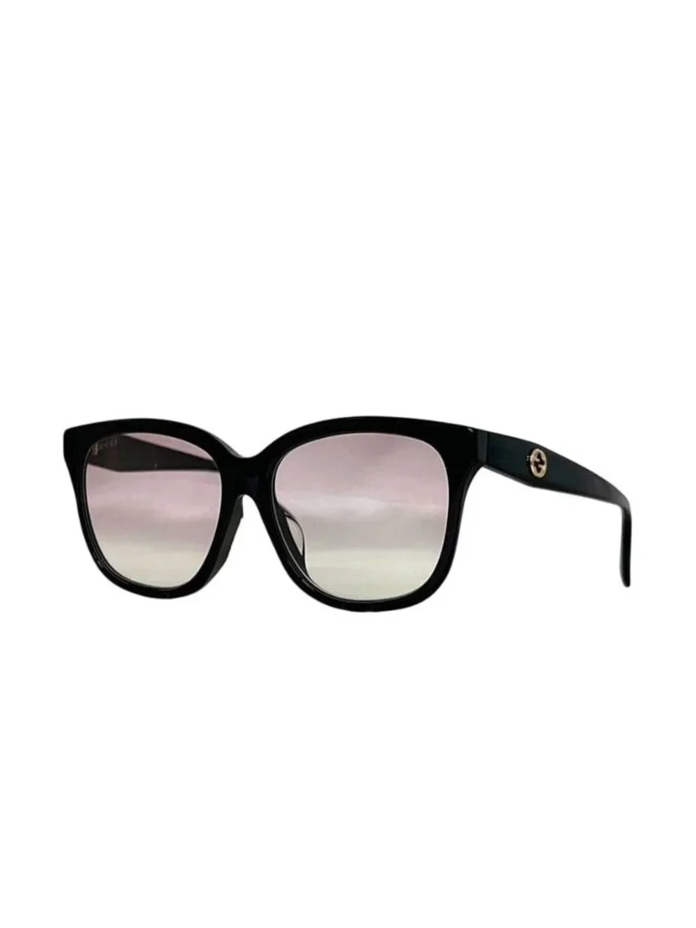 Gucci Sunglasses Black Pink Gradient Interlocking Acetate GG Side Logo Eyewear